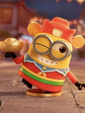 Pop Mart Minions Bello World Series Good Fortune Bob Figure No Box, No Card